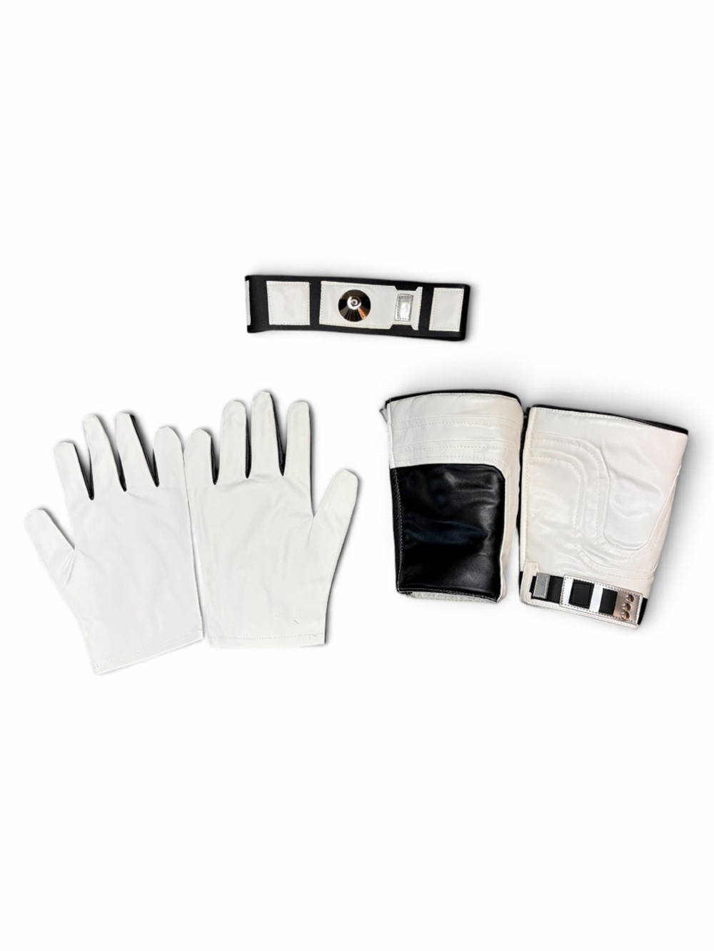 Susan fantastic four set White and black Gloves and Gloves Set